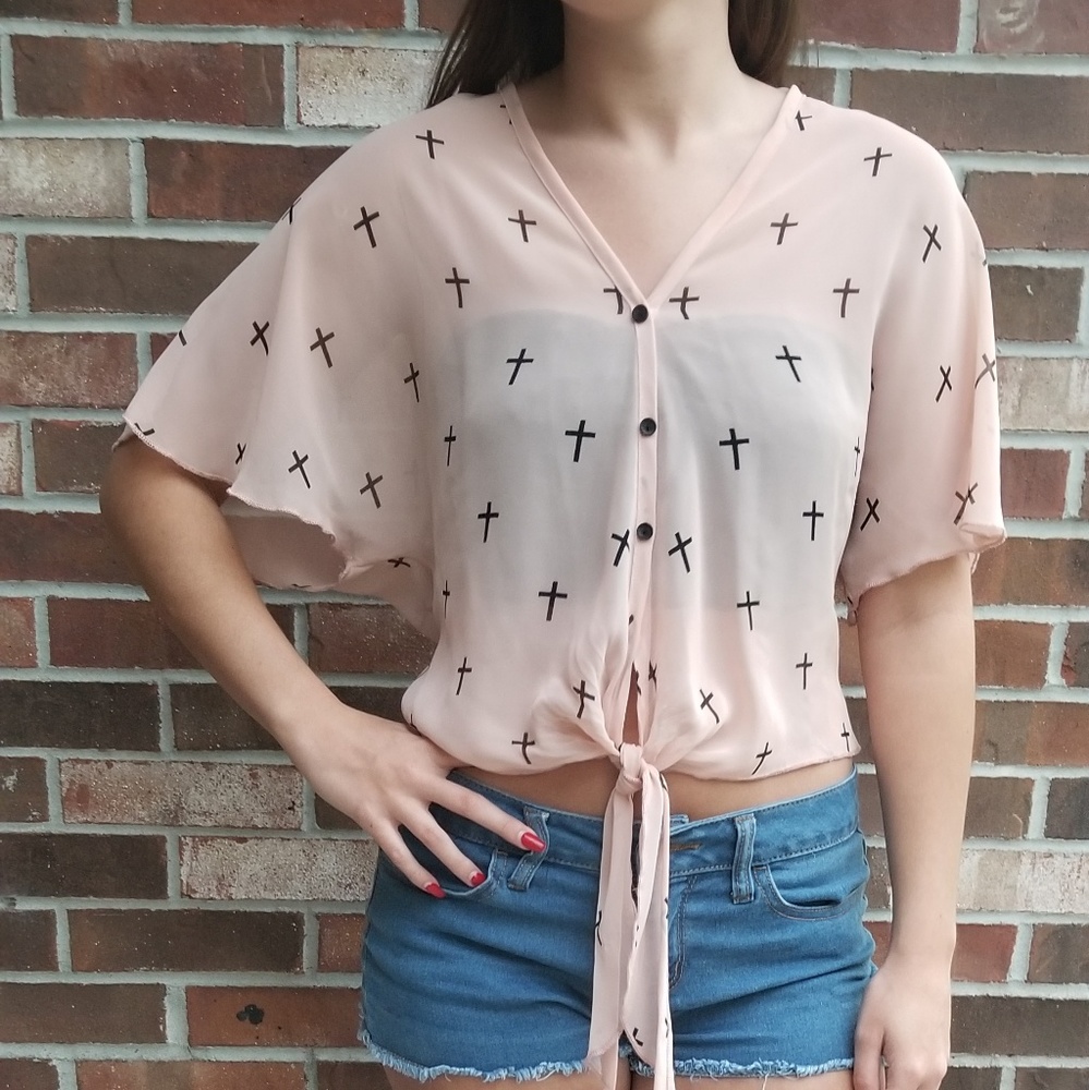 Cute body central crop top